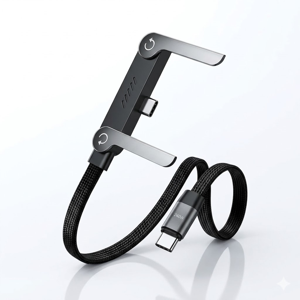 LivLifeGoods™ VoltFlex 240W Foldable Phone Stand Cable