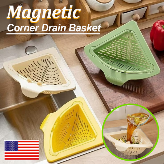 LivLifeGoods™ TwistClean Magnetic Corner Drain Basket