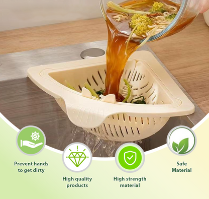 LivLifeGoods™ TwistClean Magnetic Corner Drain Basket