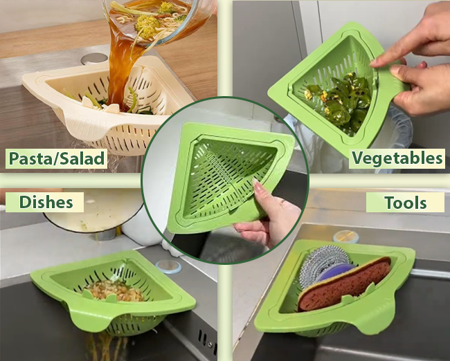LivLifeGoods™ TwistClean Magnetic Corner Drain Basket