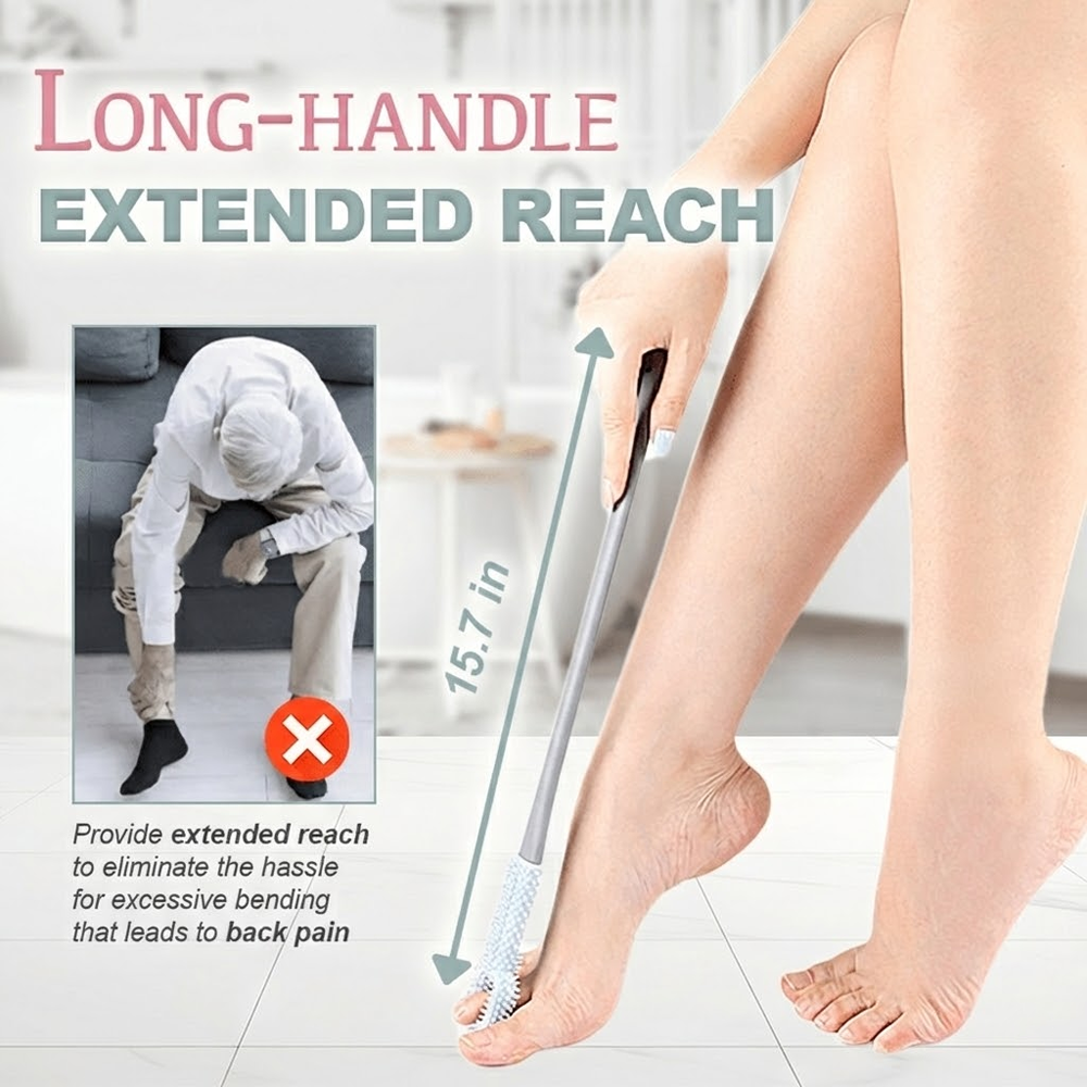 LivLifeGoods™ Easy-Reach Deep Cleaning Foot Brush