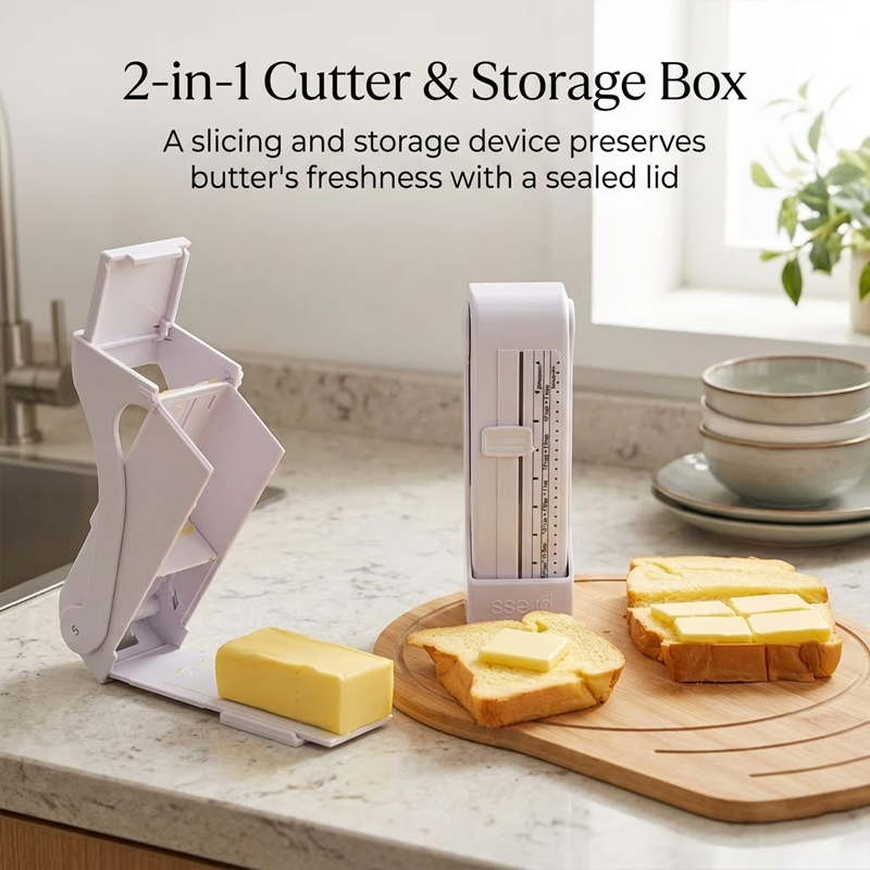 LivLifeGoods™ SmartSlice Adjustable Butter Cutter Box