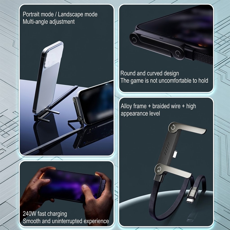 LivLifeGoods™ VoltFlex 240W Foldable Phone Stand Cable