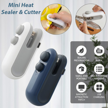 👍 LivLifeGoods™ FoodLock 2-in-1 Mini Heat Sealer Cutter