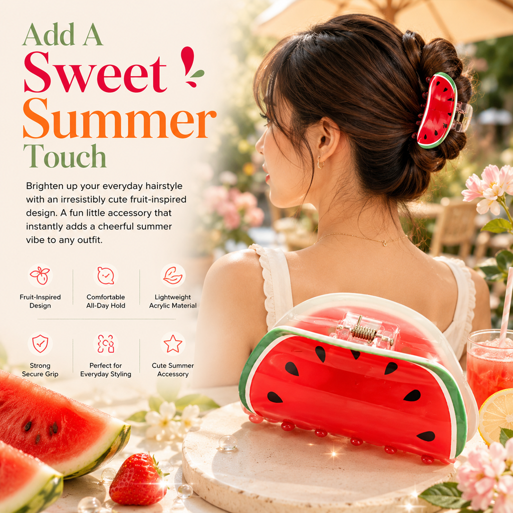 LivLifeGoods™ FruitSplash Fresh Slice Hair Claw