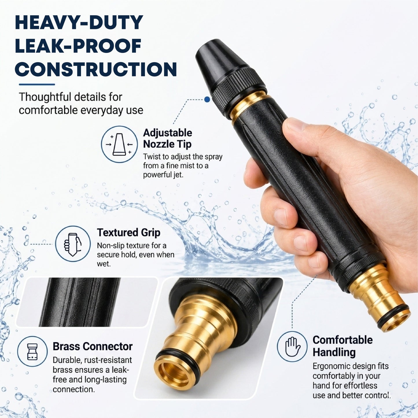 LivLifeGoods™ JetFlow High-Pressure Hose Nozzle