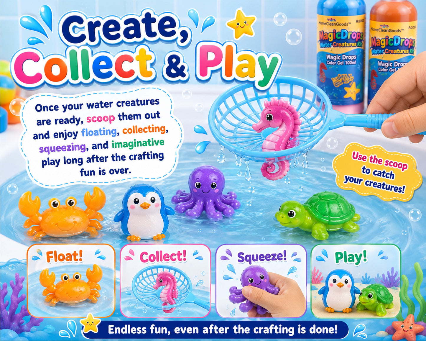 LivLifeGoods™ MagicDrops Water Creatures Kit