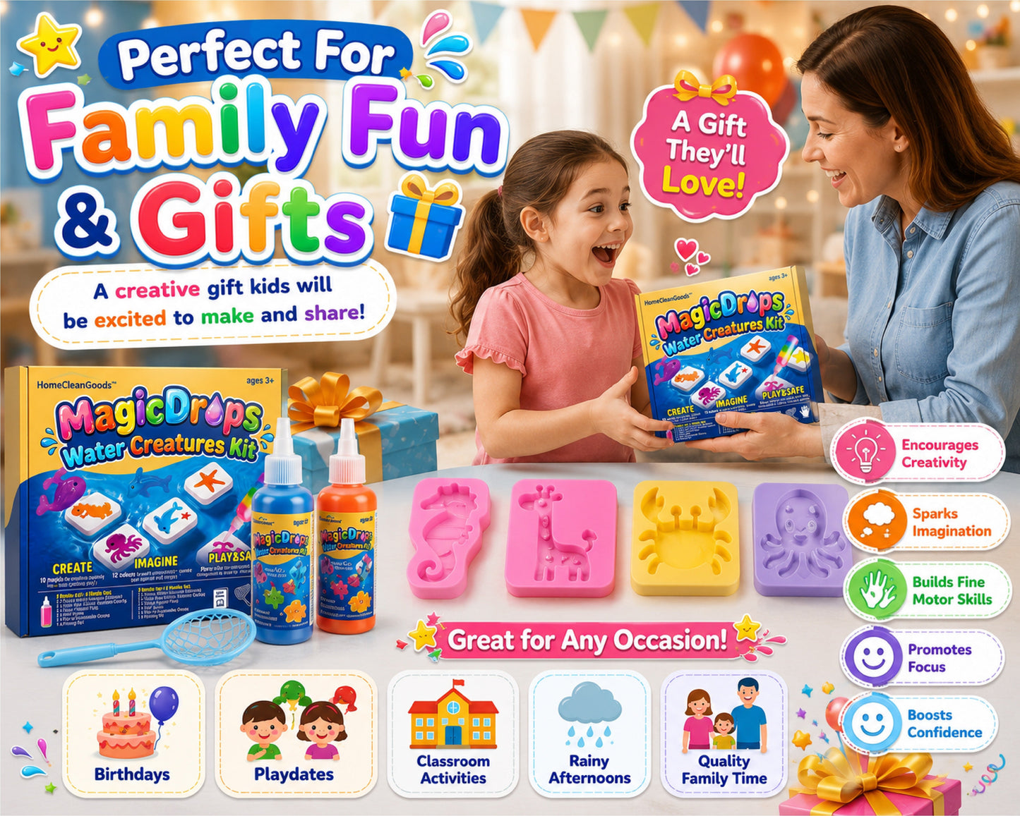 LivLifeGoods™ MagicDrops Water Creatures Kit