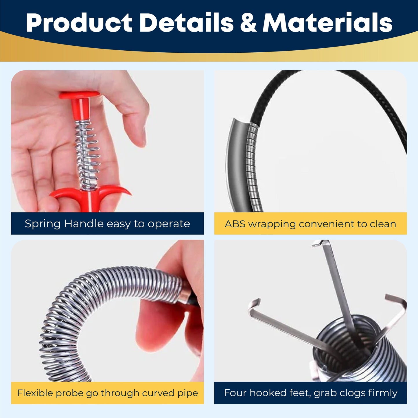 LivLifeGoods™ ProGrab 4-Prong Drain Claw Tool