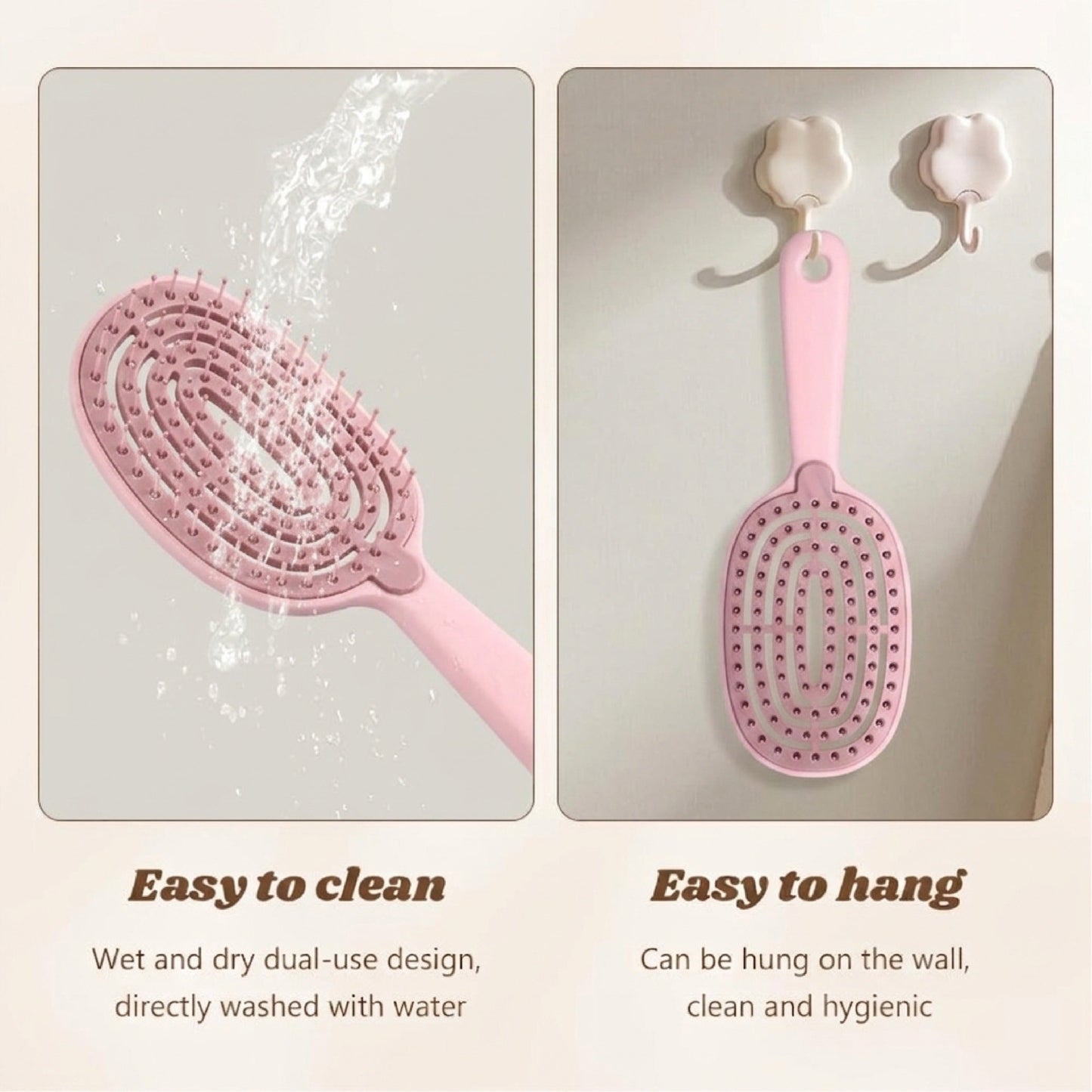 LivLifeGoods™ SilkClean Detangle Quick-Dry Hair Brush