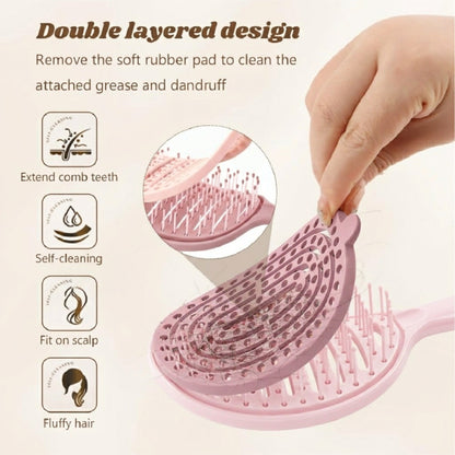 LivLifeGoods™ SilkClean Detangle Quick-Dry Hair Brush