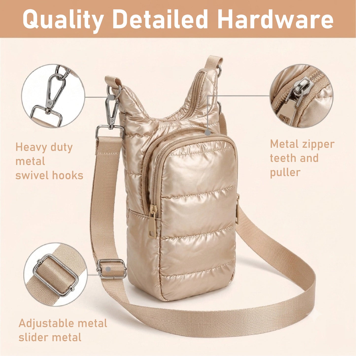 LivLifeGoods™ SipCarry Grab & Go Crossbody Bottle Tote