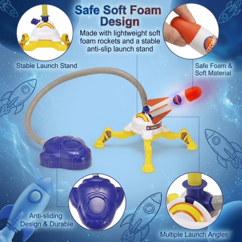 LivLifeGoods™ SkyLaunch Kid Stomp Rocket Set