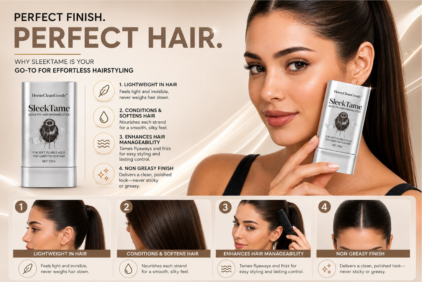 LivLifeGoods™ SleekTame Quick-Fix Hair Finishing Stick