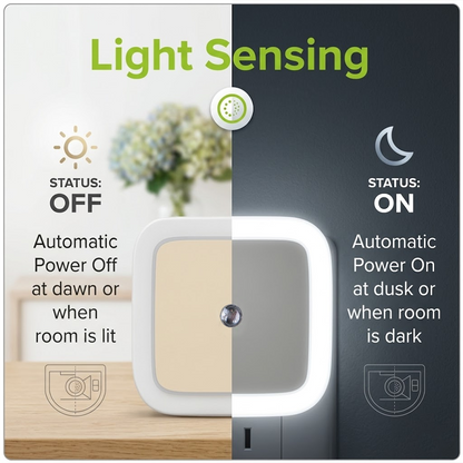 LivLifeGoods™ SmartGlow Plug-In Auto Sensor Night Light