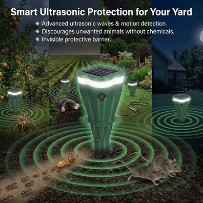 LivLifeGoods™ YardShield Solar Ultrasonic Pests Repellent