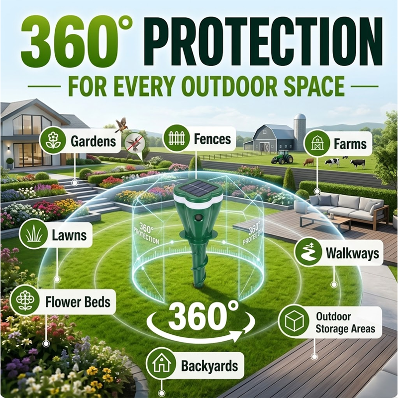 LivLifeGoods™ YardShield Solar Ultrasonic Pests Repellent