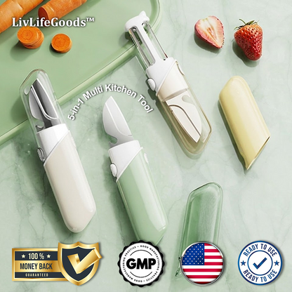 LivLifeGoods™ AllPeel 5-in-1 Multi Kitchen Tool
