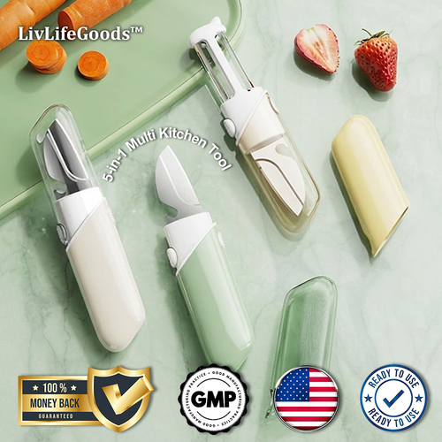 LivLifeGoods™ AllPeel 5-in-1 Multi Kitchen Tool