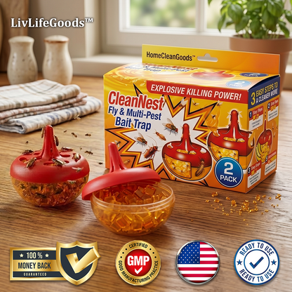 LivLifeGoods™ CleanNest Fly & Multi-Pest Bait Trap