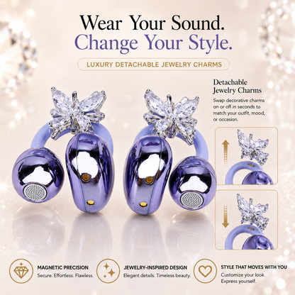 LivLifeGoods™ JewelSound Diamond Clip-On Earbuds