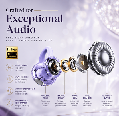 LivLifeGoods™ JewelSound Diamond Clip-On Earbuds