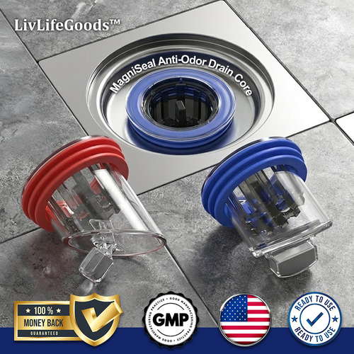Red Dot Award 2025 - LivLifeGoods™ MagniSeal Anti-Odor & Pest Clog Block Drain Core