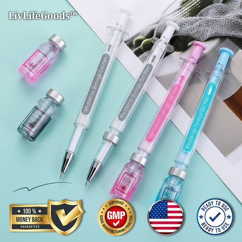 LivLifeGoods™ MediWrite Syringe Gel Pen