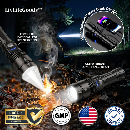 LivLifeGoods™ PowerPro Super Bright Tactical Flashlight