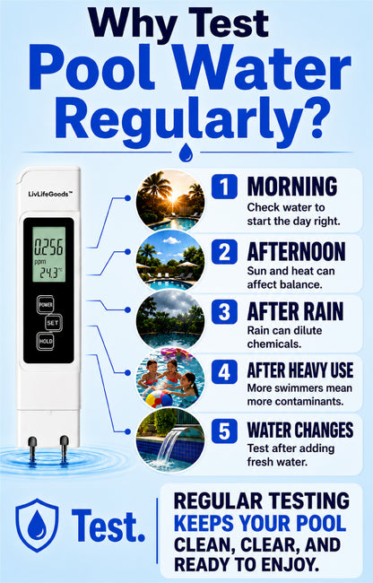 LivLifeGoods™ PureCheck Smart 3-in-1 TDS Water Quality Tester