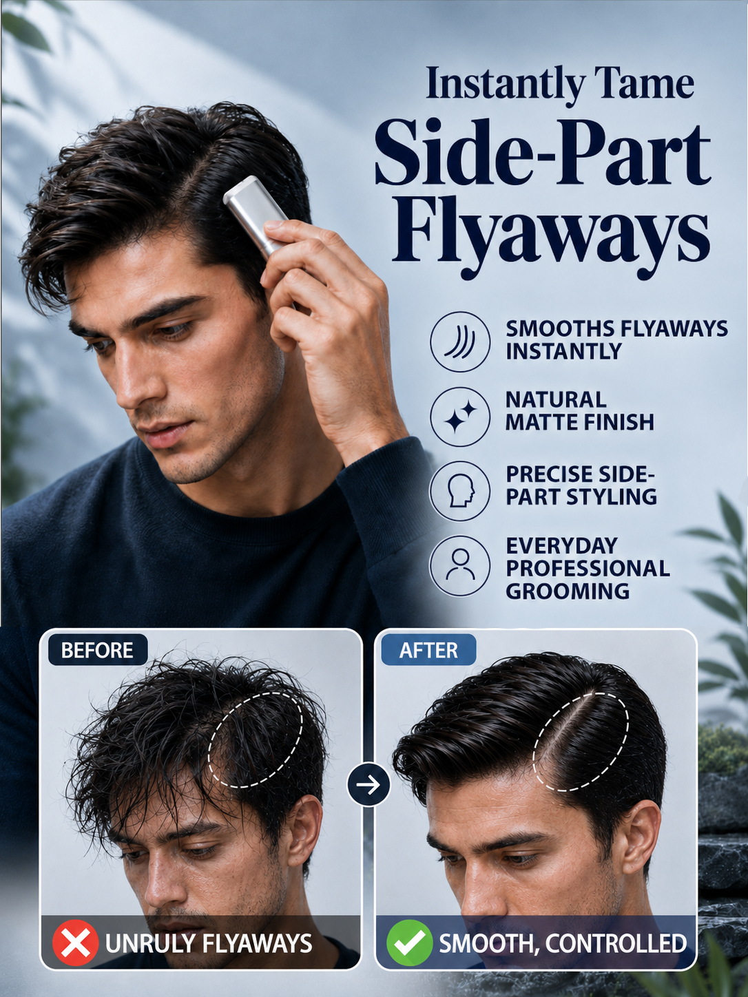 LivLifeGoods™ SharpHold Side-Part Hair Control Stick