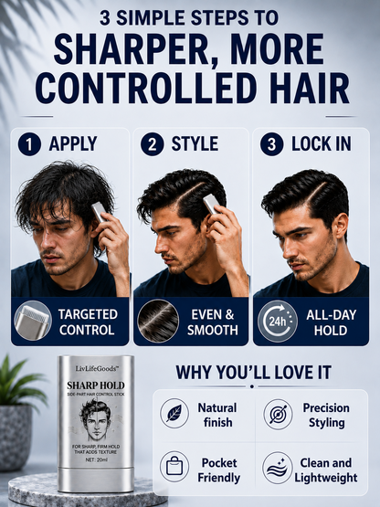 LivLifeGoods™ SharpHold Side-Part Hair Control Stick