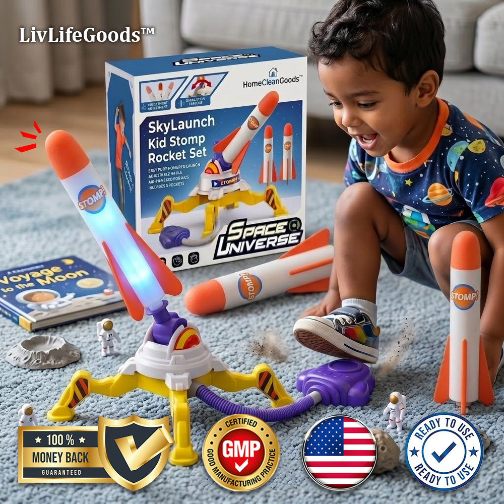 LivLifeGoods™ SkyLaunch Kid Stomp Rocket Set