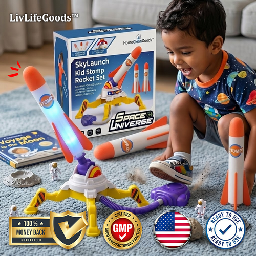 LivLifeGoods™ SkyLaunch Kid Stomp Rocket Set