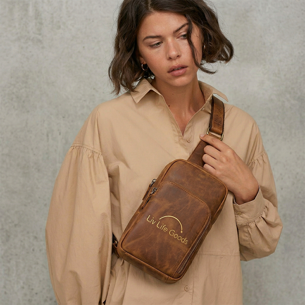 LivLifeGoods™ Timeless Heritage Leather Sling