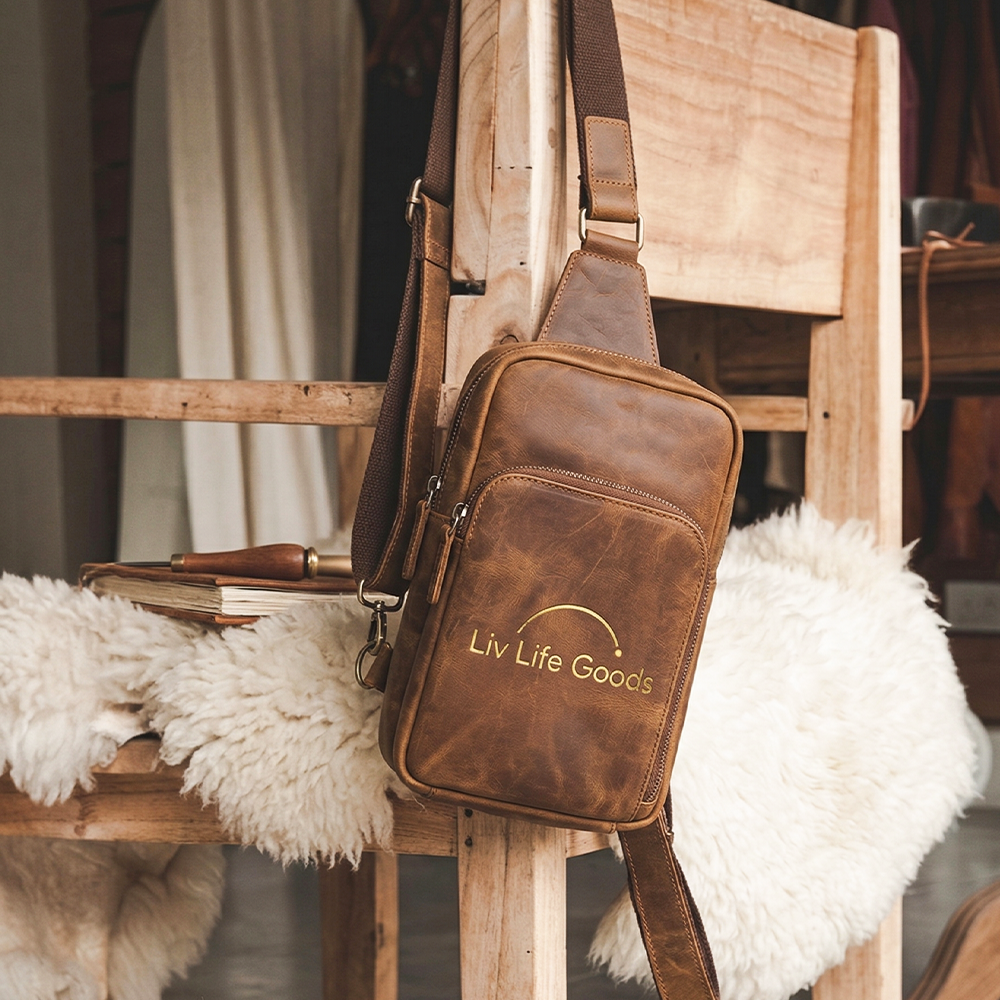 LivLifeGoods™ Timeless Heritage Leather Sling