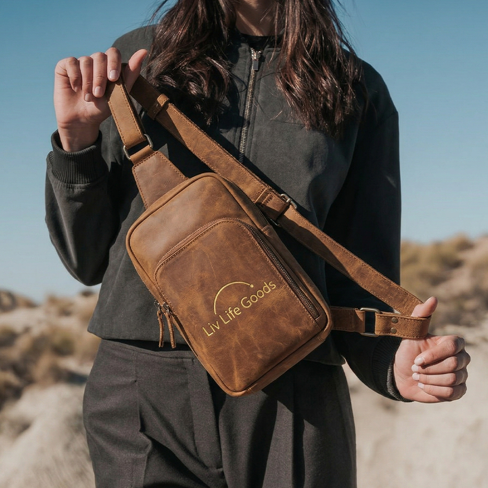 LivLifeGoods™ Timeless Heritage Leather Sling