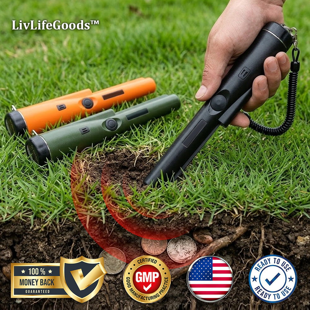 LivLifeGoods™ TreasureFind 360° Scanning Metal Detector