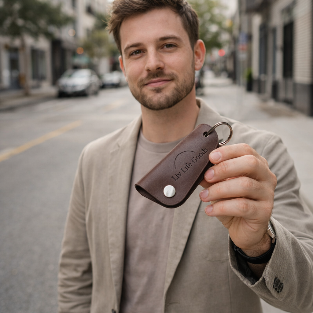 LivLifeGoods™ Walnut Grain Key Holder