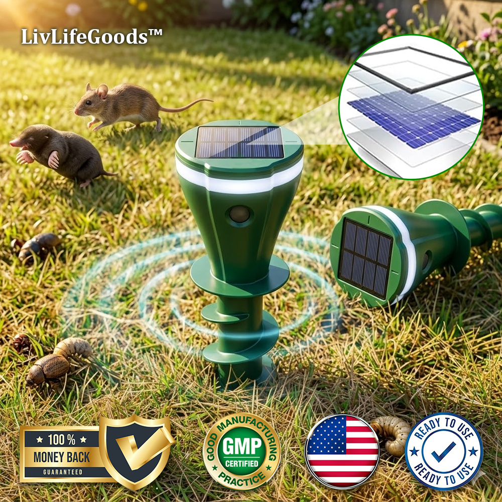 LivLifeGoods™ YardShield Solar Ultrasonic Pests Repellent
