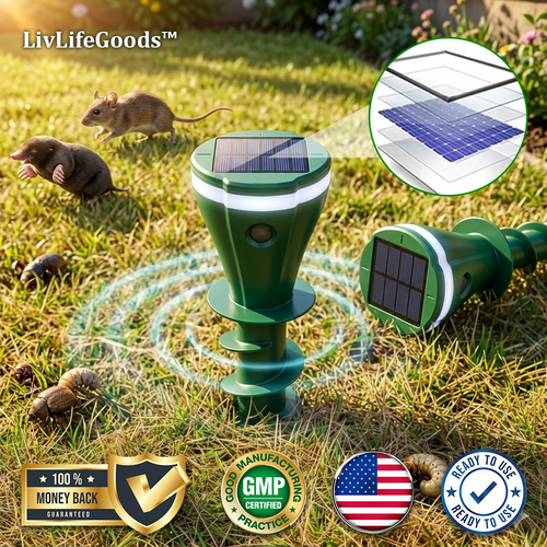 LivLifeGoods™ YardShield Solar Ultrasonic Pests Repellent
