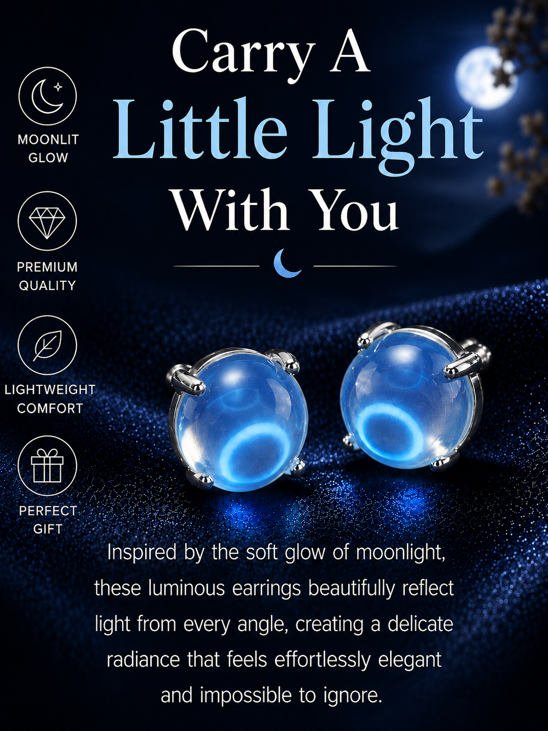 LivLifeGoods™ MoonGlow Harmony Luminous Earrings