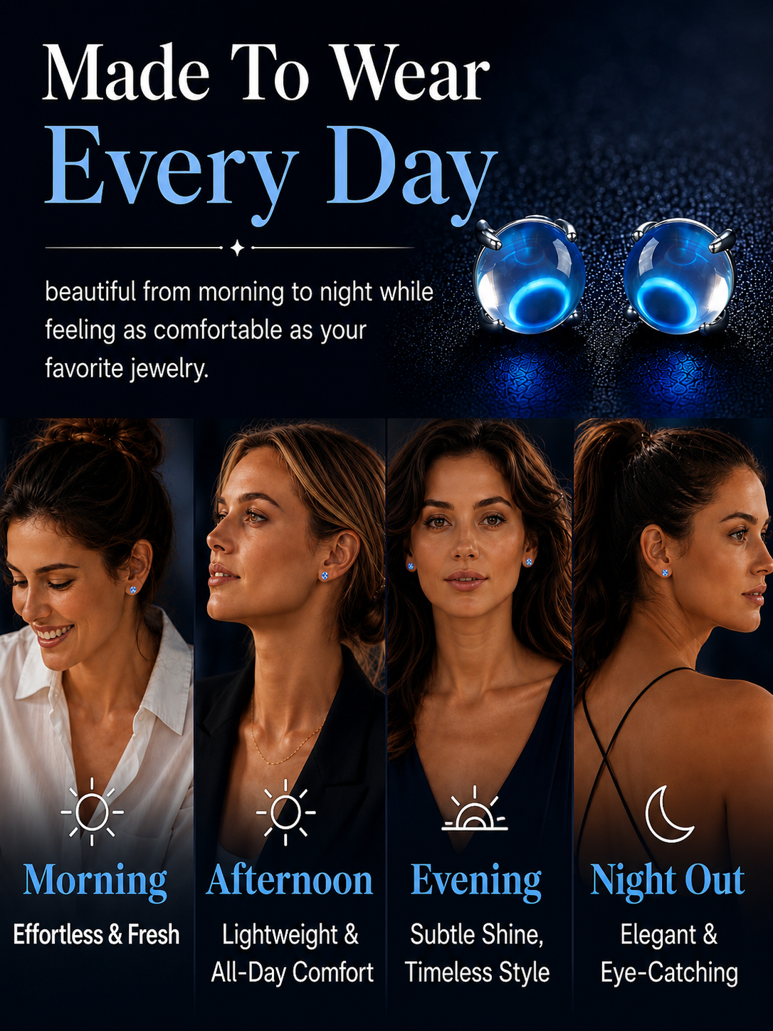 LivLifeGoods™ MoonGlow Harmony Luminous Earrings